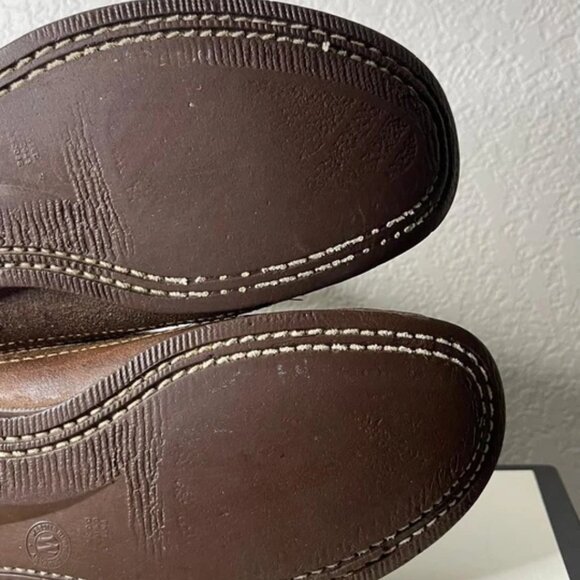 G.H. Bass & Co Wilton Brown Leather Boots Fur Pull On Men's Size 9 US - Picture 12 of 14